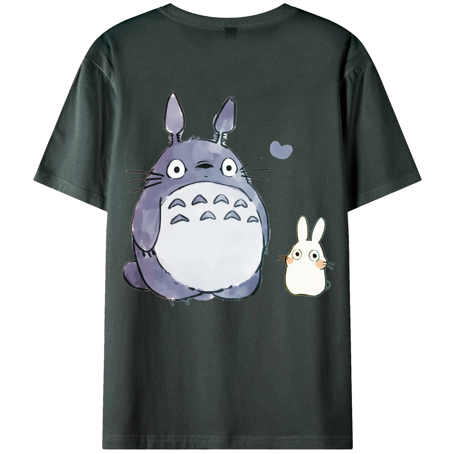 （画像用） となりのトトロ 草壁メイ 草壁サツキ My Neighbor Totoro Satsuki Kusakabe Mei Kusakabe 綿100％ メンズ半袖Tシャツ（バックプリント） 通気性